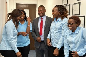 Happy care team having social moments in between work breaks at Sanacare.